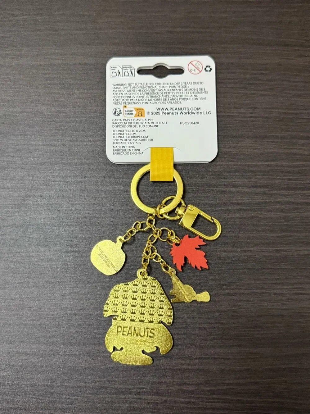 Loungefly Peanuts Snoopy & Woodstock Halloween Multi-Charm Keychain